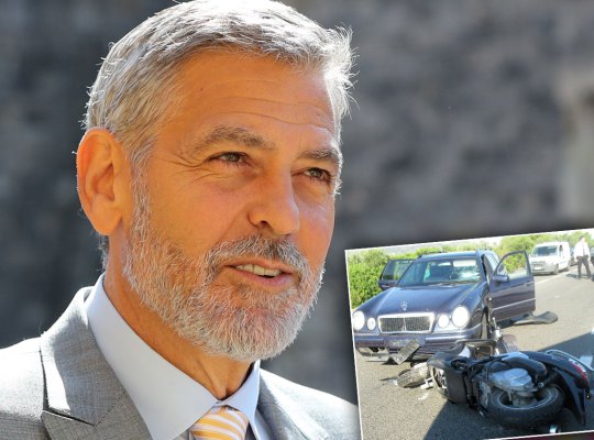 George Clooney involved in Bike Accident